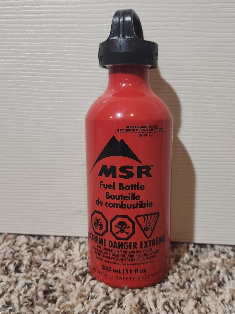 MSR, fuel bottle, 11 fl Oz, color red