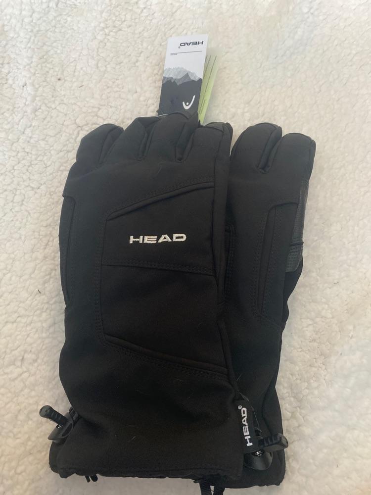 Head lg black snow gloves