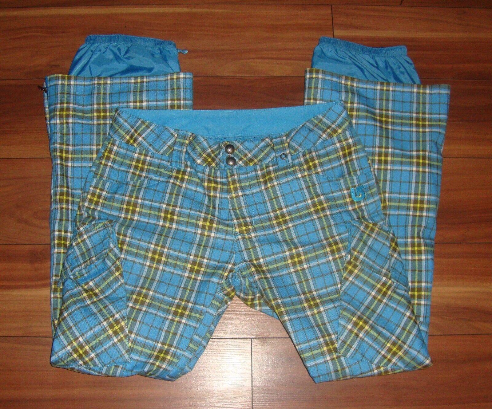 Burton  Plaid Snow Pants for snowboarding/skiing Women Size Med