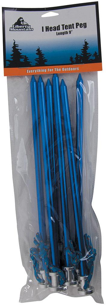 ALUM Y TENT PEG 9" 6PK