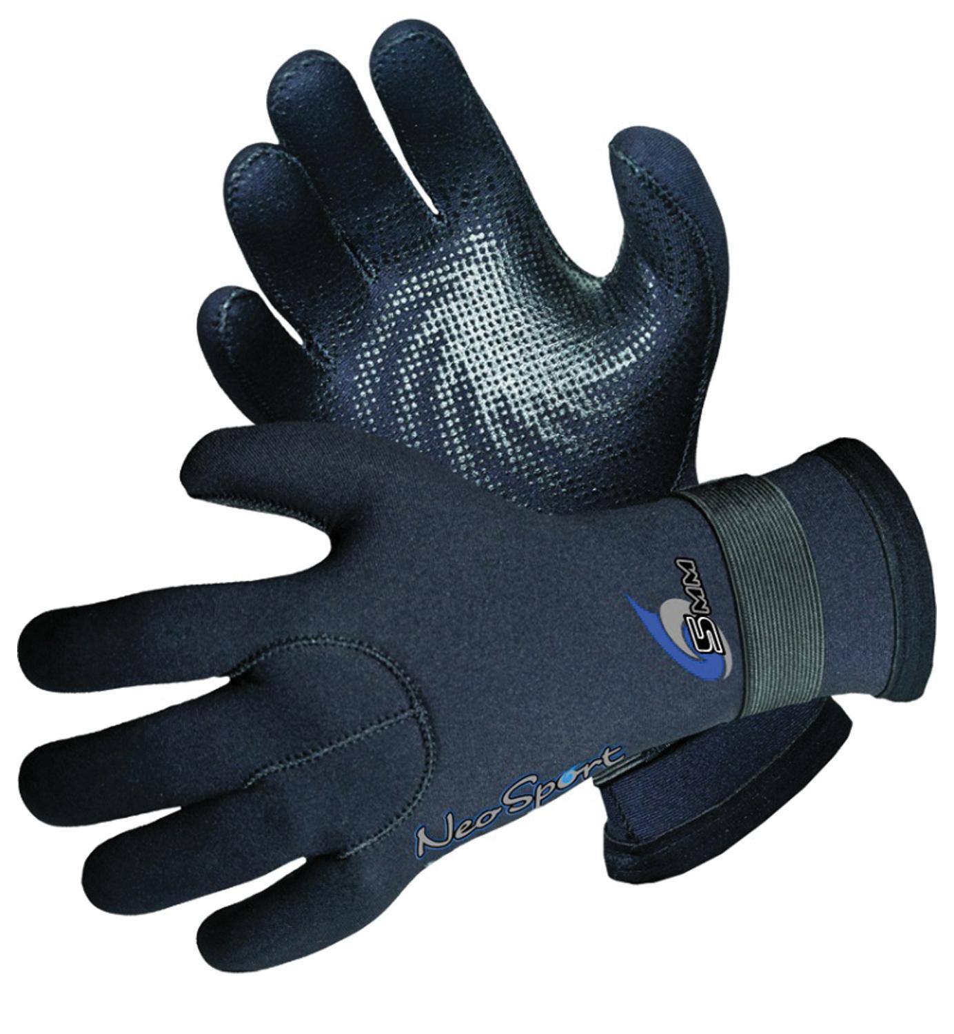 3MM VELCRO GLOVE BLK MD