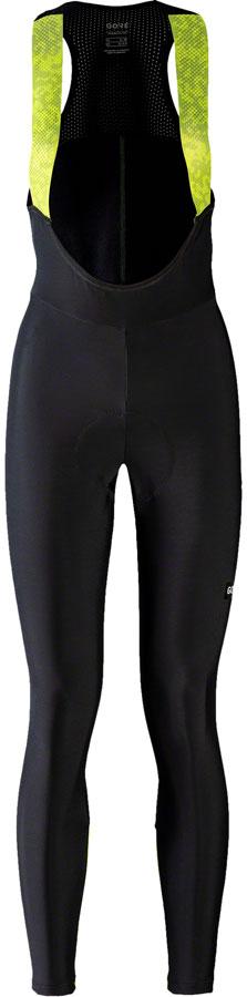 GORE Progress Thermo Bib Tights+ - Black/Neon Yellow, Women's, Large