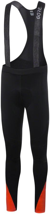 GORE C5 Thermo Bib Tights + - Black/Fireball, Men's, Large