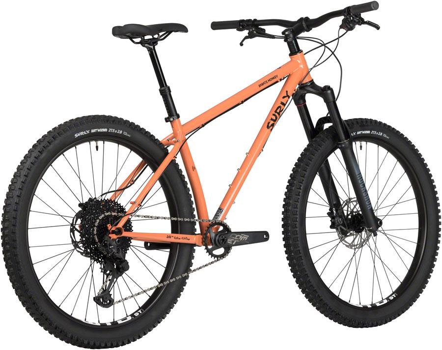 Surly Karate Monkey Front Suspension Bike - 27.5", Steel, Peach Salmon Sundae, Medium