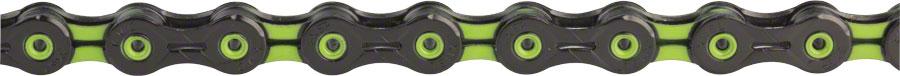 KMC DLC 11 Chain - 11-Speed, 118 Links, Black/Green