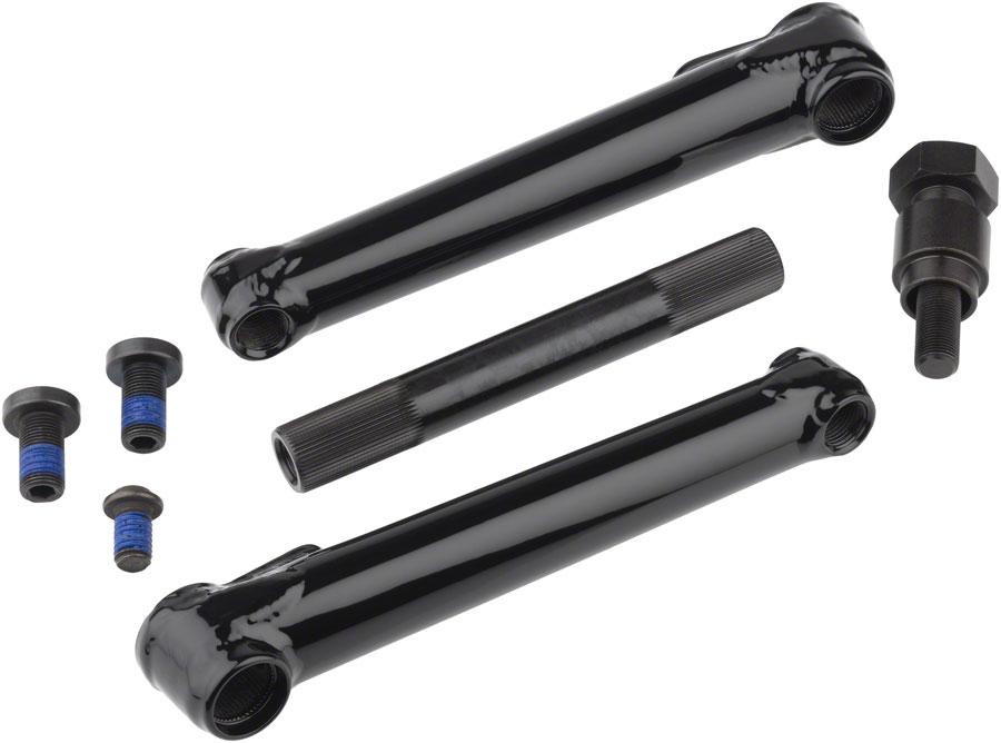 Cult Crew BMX Crankset - 165mm, 19mm Spindle, Black