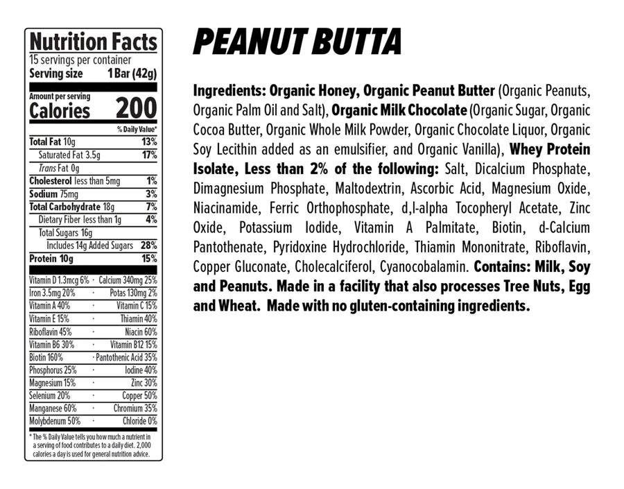 Honey Stinger Protein Bar - Peanut Butta, Box of 15