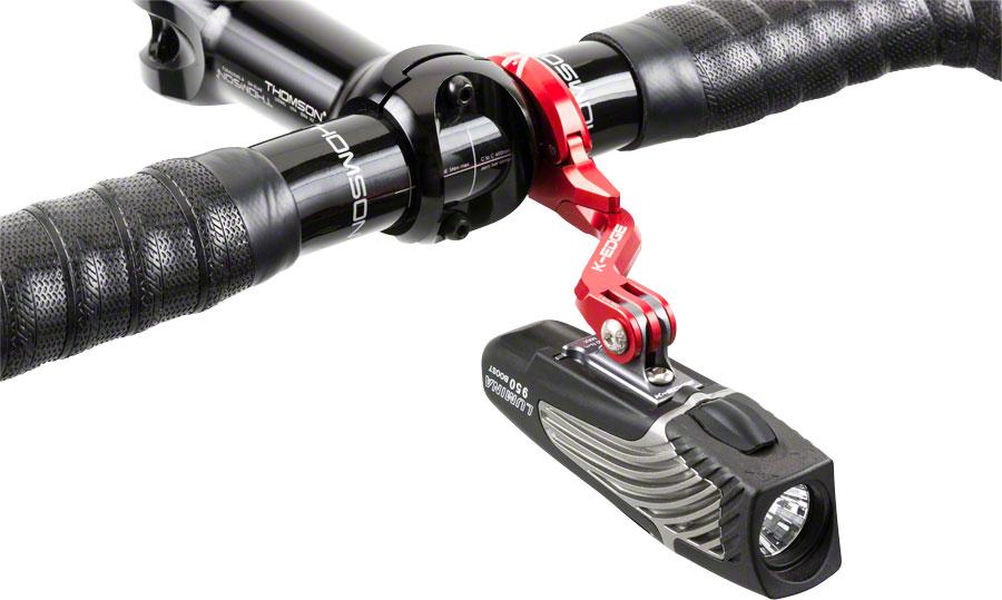 K-EDGE Go Big Pro Universal Action Camera and Light On-Center Handlebar Mount 31.8mm: Black