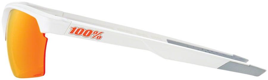 100% Sportcoupe Sunglasses - Soft Tact White, HiPER Red Multilayer Mirror Lens