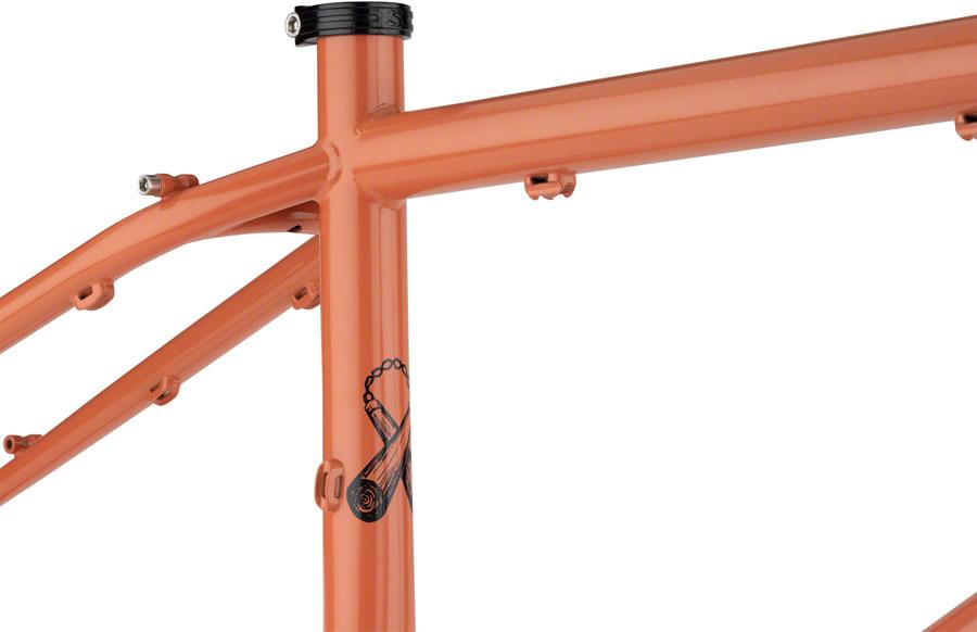 Surly Karate Monkey Frameset - 27.5", Steel, Peach Salmon Sundae, X-Large