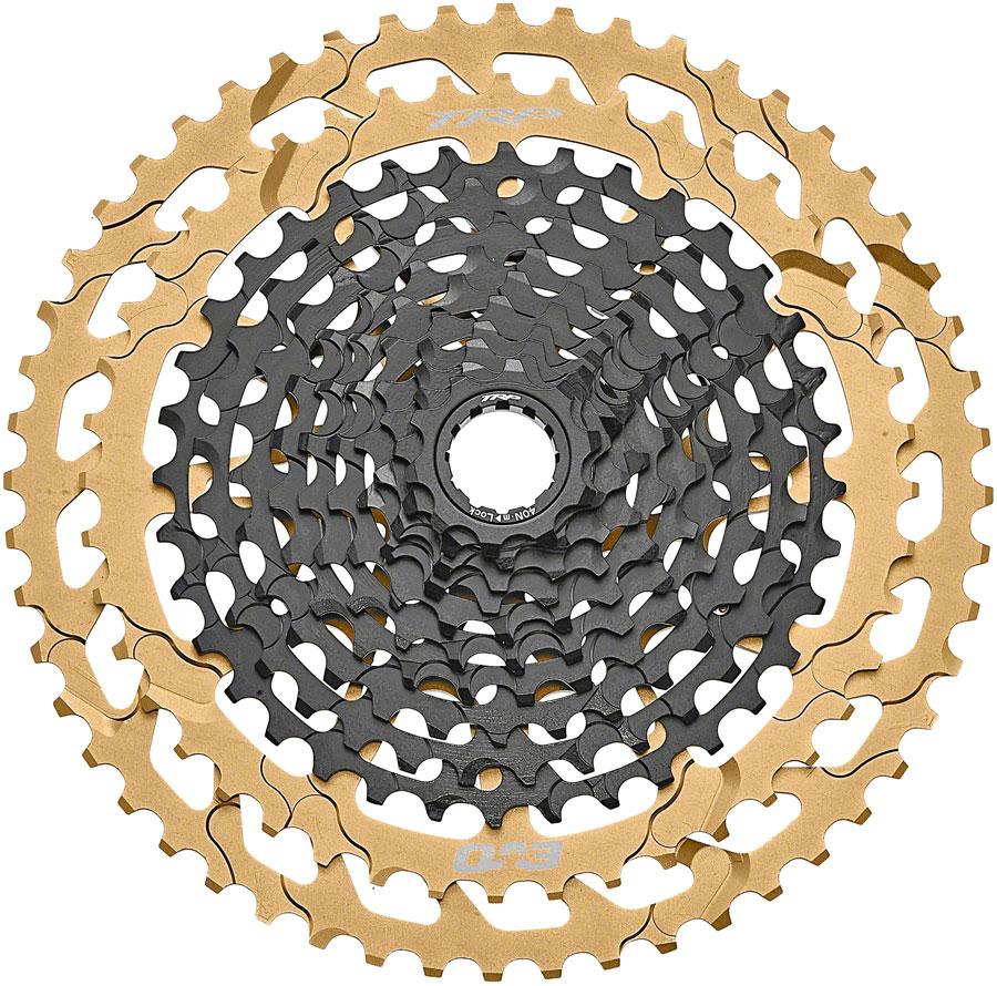 TRP CS-M9050-12 EVO Cassette - 12-Speed, 10-52t, MicroSpline Compatible, Black/Gold