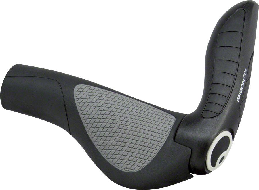 Ergon GP4 Grips - Black/Gray, Lock-On, Large