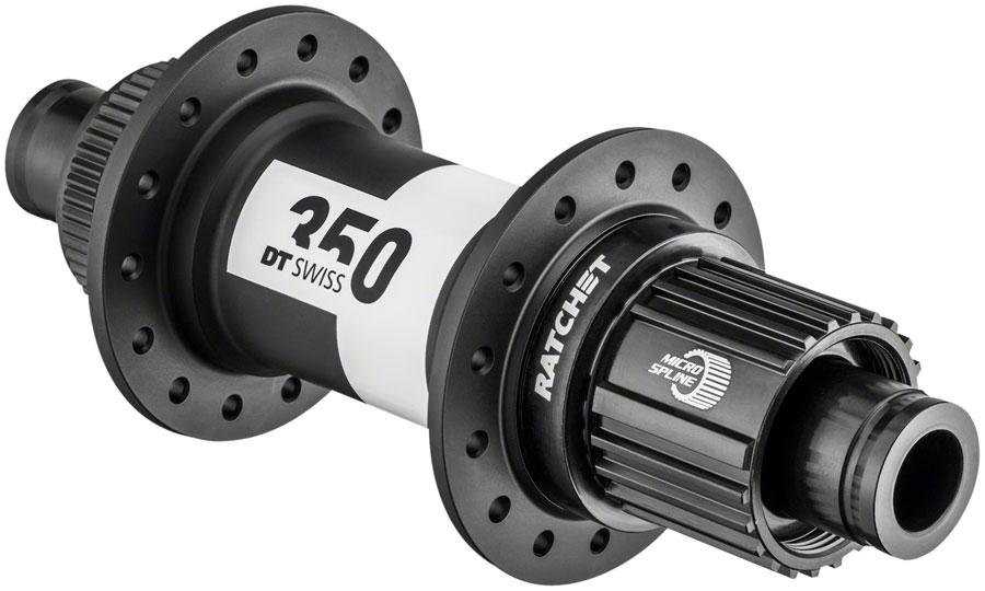 DT Swiss 350 Rear Hub - 12 x 148mm, Center-Lock, Micro Spline, Black, 32H, 36pt