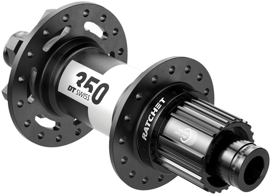 DT Swiss 350 Rear Hub - 12 x 148mm, 6-Bolt, Micro Spline, Black, 32H, 36pt