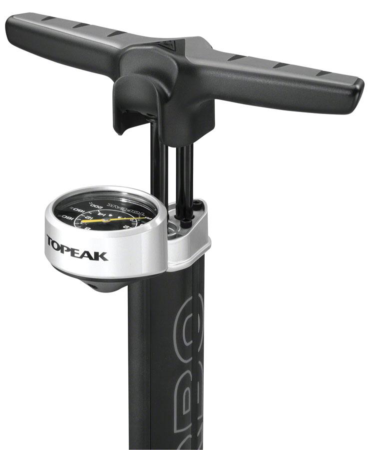 Topeak Joe Blow Twin Turbo Floor Pump SmartHead, Black