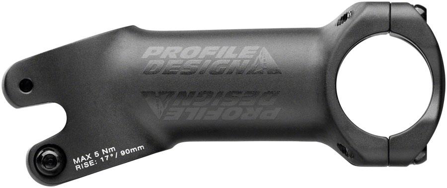 Profile Design 1/Seventeen Stem - 100 mm, 31.8 Clamp, +/-17, 1 1/8", Alloy, Black