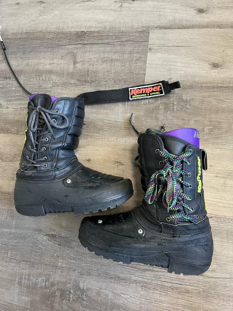 Rare Vintage 1990’s Kemper Double Lace All Mountain Snowboard Boots US Men’s 11