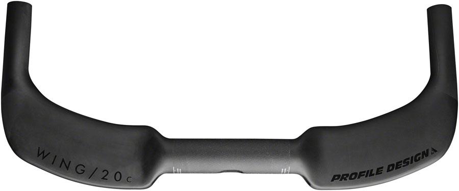 Profile Design WING/20c Base Bar - 31.8 Clamp, 38cm, Carbon, Black