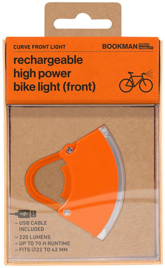 Bookman Curve Headlight - Rechargable, Orange