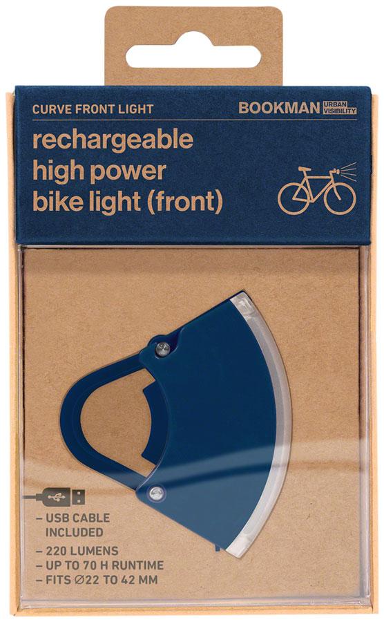 Bookman Curve Headlight - Rechargable, Blue