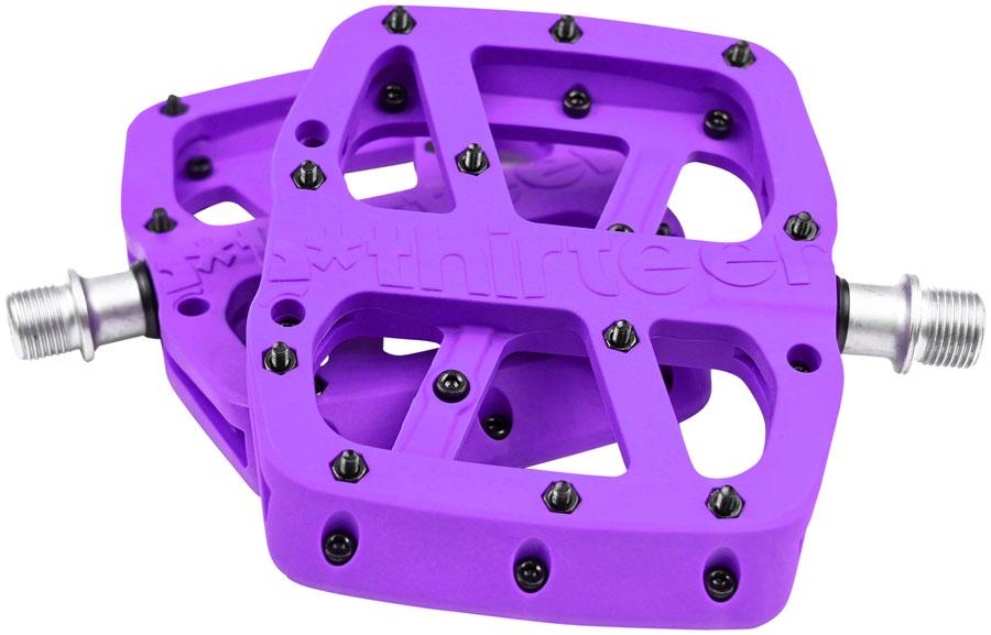 e*thirteen Base Pedals - Platform, Composite, 9/16", Eggplant