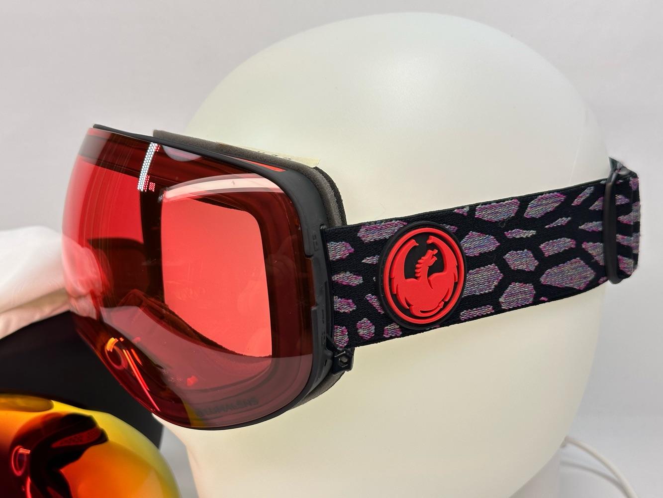 #1199 Dragon X2 Ski Snowboard Goggles Split LumaLens / Extra Lens / Hard Case