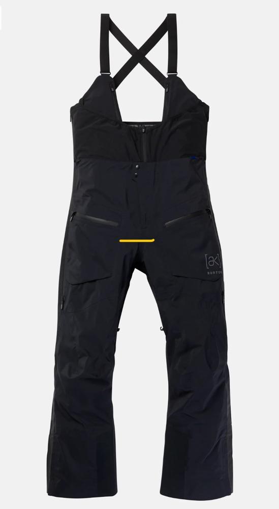 Burton ak Tusk Gore-Tex PRO 3L Hi-Top snowboard bib pants black XS